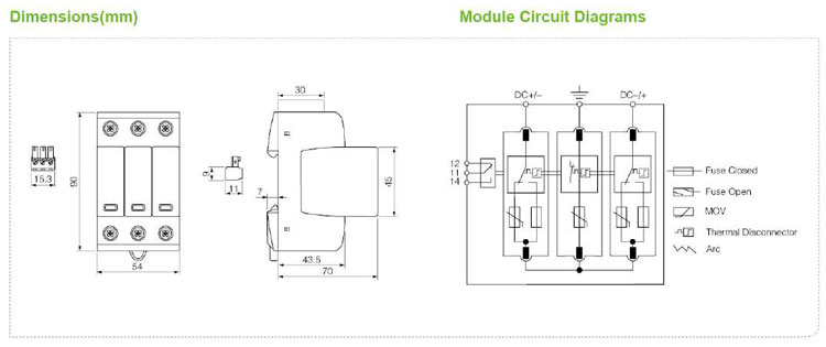 Dc Surge Protect Device Dc 1000V 3P