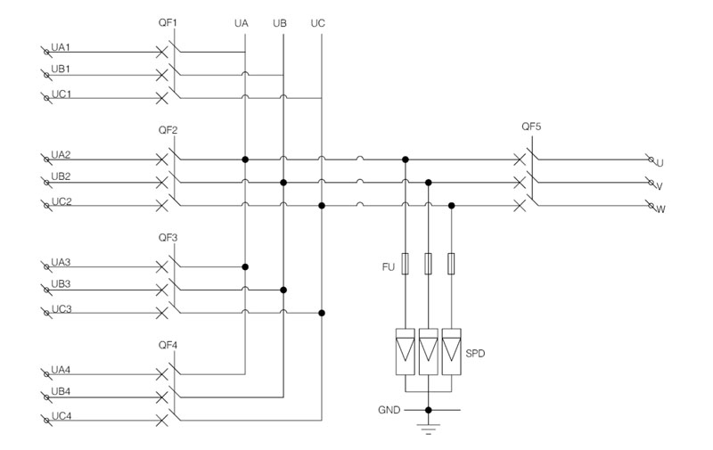 SHLX-AC4/1 AC PV combiner box - China Suntree Electric transformer protection wiring diagram 