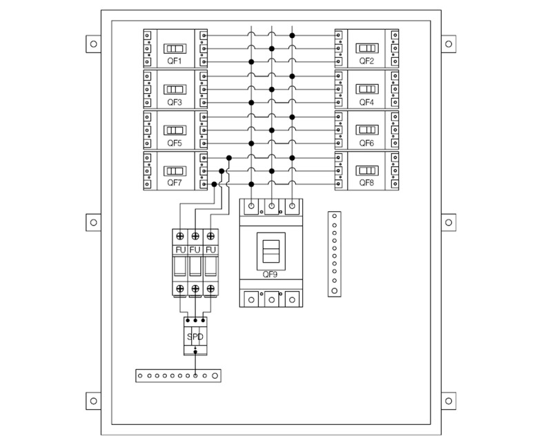 SHLX-AC8/1 AC PV combiner box